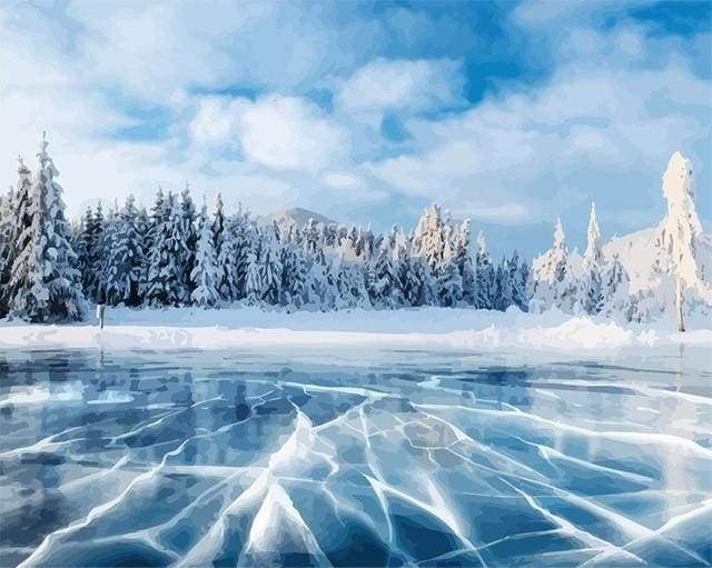 Paesaggio Di Ghiaccio E Neve Diamond Painting