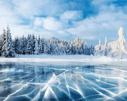 Paesaggio Di Ghiaccio E Neve Diamond Painting