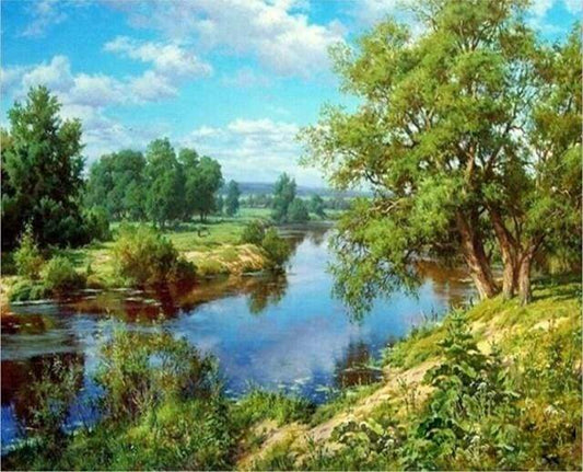 Paesaggio Fluviale Diamond Painting