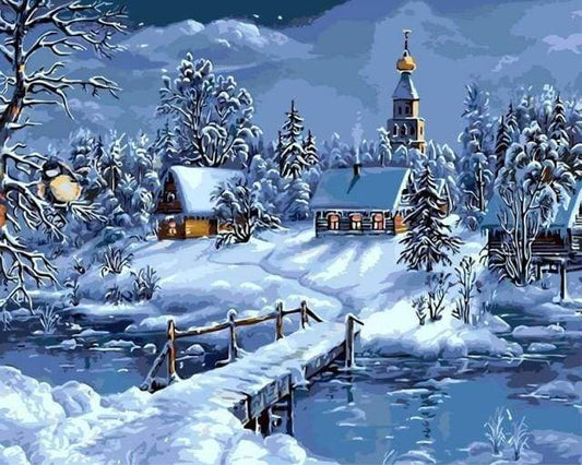 Paesaggio Invernale Diamond Painting