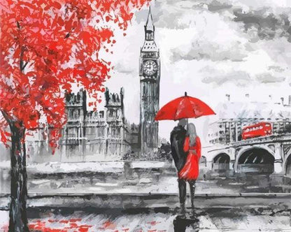 Paesaggio Rosso A Londra Diamond Painting | Seos Shop ®