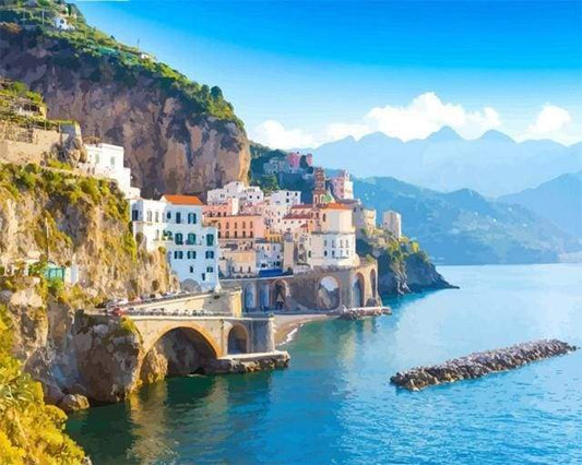 Paesaggio Urbano Di Amalfi Diamond Painting