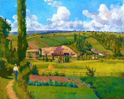 Paesaggio a Les Pâtis, Pontoise - Camille Pissarro Diamond Painting