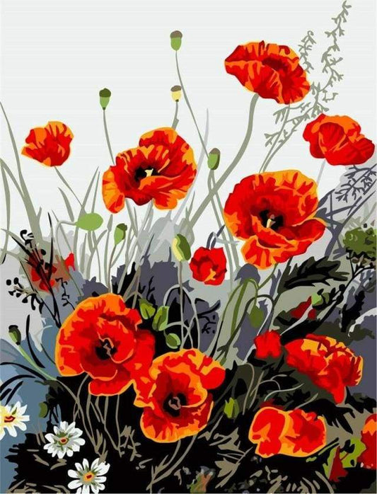 Papavero Rosso Diamond Painting