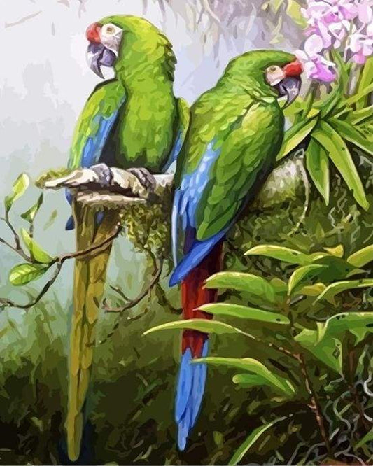 Pappagalli Verdi Diamond Painting