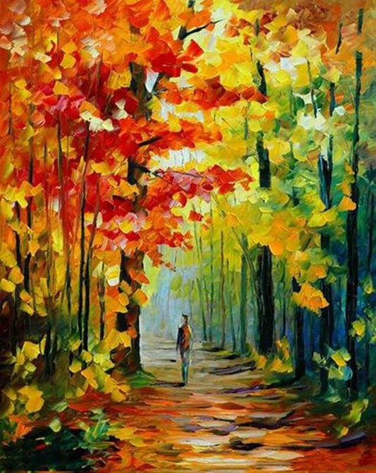 Passeggiata Solitaria Nella Foresta Diamond Painting