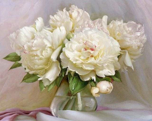 Peonie Bianche Diamond Painting | Seos Shop ®