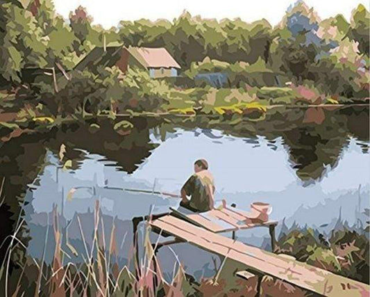 Pescatore Sul Fiume Diamond Painting