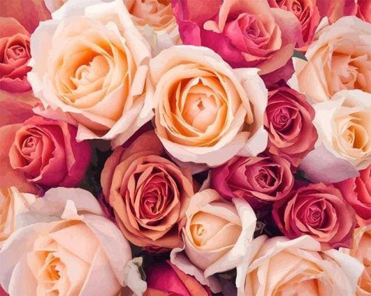 Pesche Rosa E Arancioni Diamond Painting