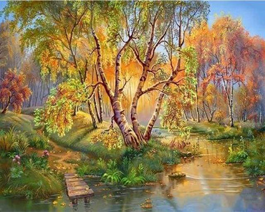Piattaforma Accanto Al Fiume Diamond Painting