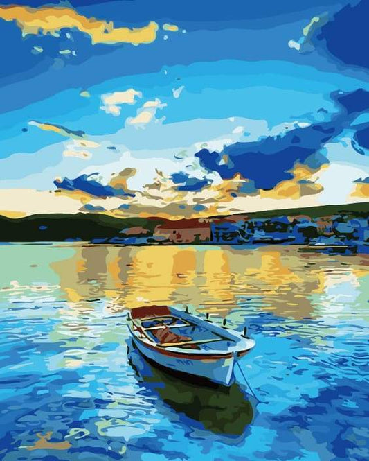 Piccola Barca All'Alba Diamond Painting