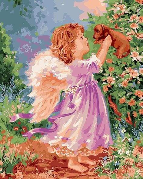 Piccolo Angelo E Cucciolo Diamond Painting