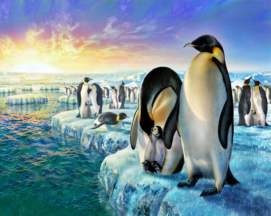Pinguini sul ghiaccio Diamond Painting | Seos Shop ®