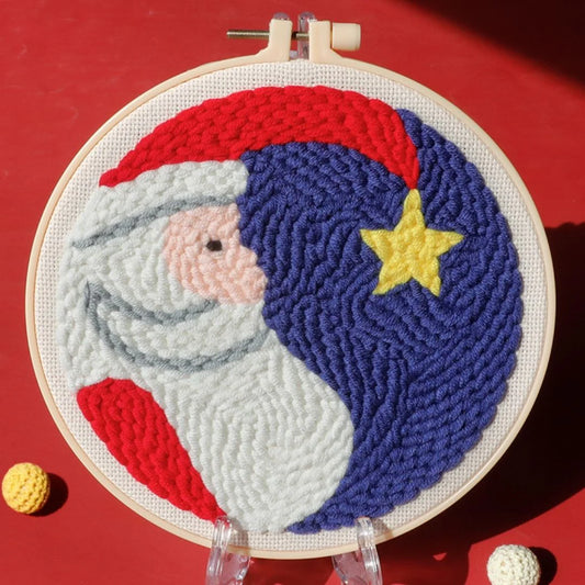 Punch Needle Kit Babbo Natale e stella Diamond Painting