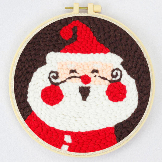 Punch Needle Kit Babbo Natale felice Diamond Painting