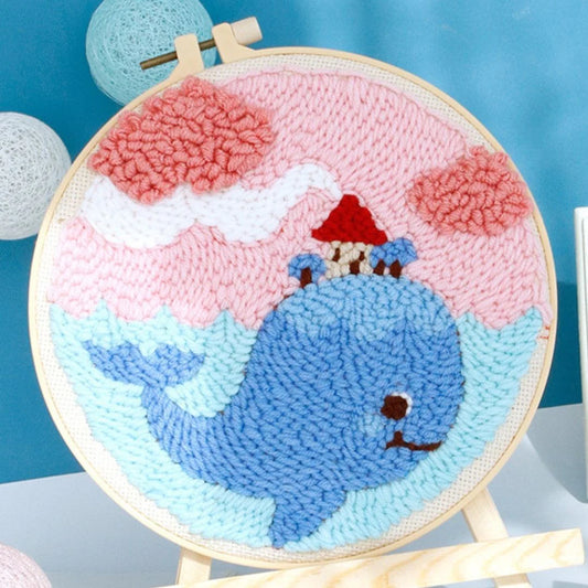 Punch Needle Kit Balena blu e casa Diamond Painting | Seos Shop ®