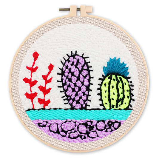 Punch Needle Kit Cactus colorati Diamond Painting | Seos Shop ®