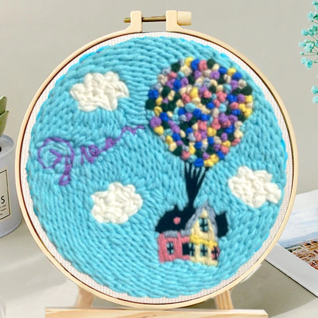 Punch Needle Kit Casa con palloncini Diamond Painting