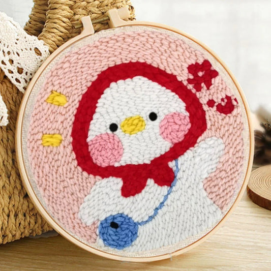 Punch Needle Kit Cuffietta rossa Diamond Painting