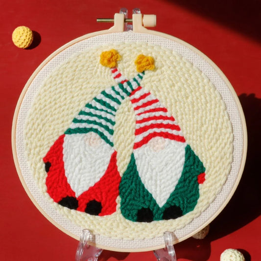 Punch Needle Kit Elfi di Natale Diamond Painting