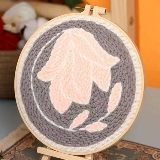 Punch Needle Kit Fiore rosa pastello Diamond Painting | Seos Shop ®