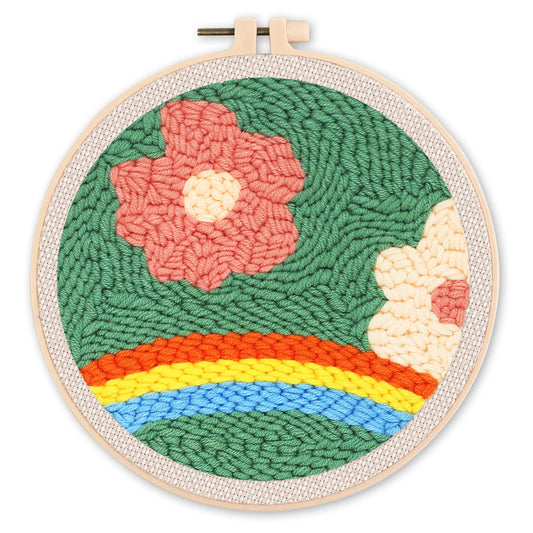 Punch Needle Kit Fiori e arcobaleno Diamond Painting | Seos Shop ®