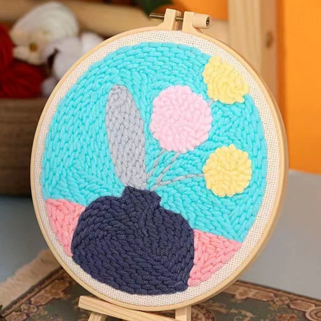 Punch Needle Kit Fiori pastello Diamond Painting | Seos Shop ®