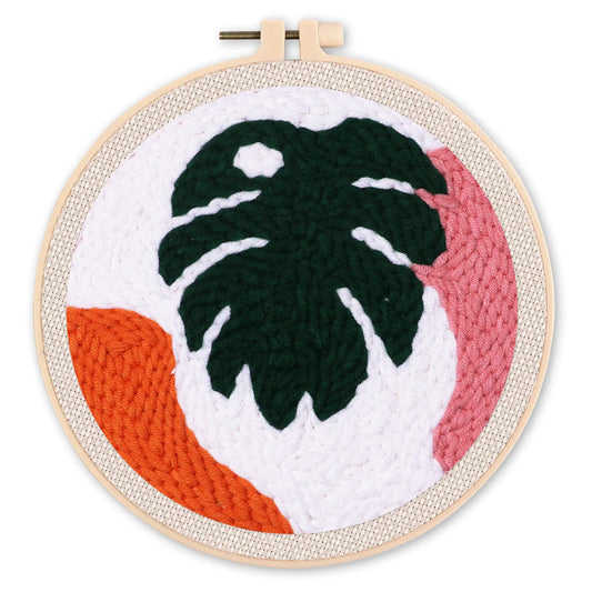 Punch Needle Kit Foglia di Monstera Diamond Painting