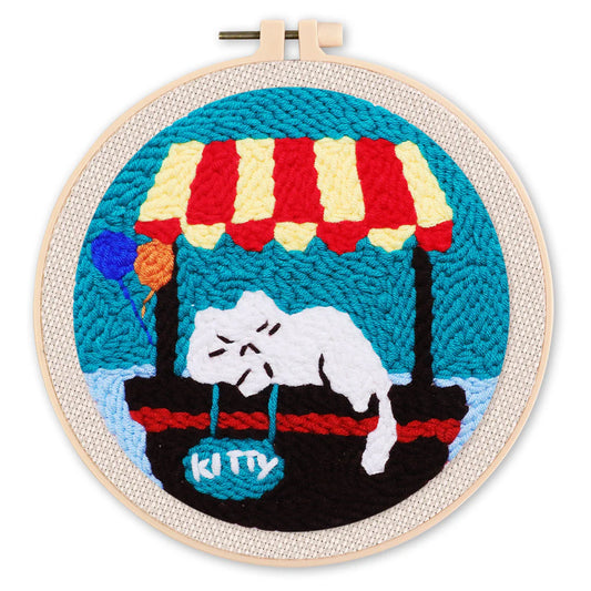 Punch Needle Kit Gattino assonnato Diamond Painting | Seos Shop ®