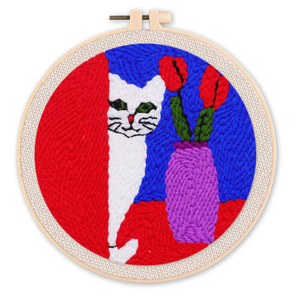 Punch Needle Kit Gatto curioso Diamond Painting | Seos Shop ®