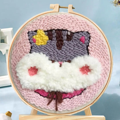 Punch Needle Kit Gatto pelosino Diamond Painting | Seos Shop ®