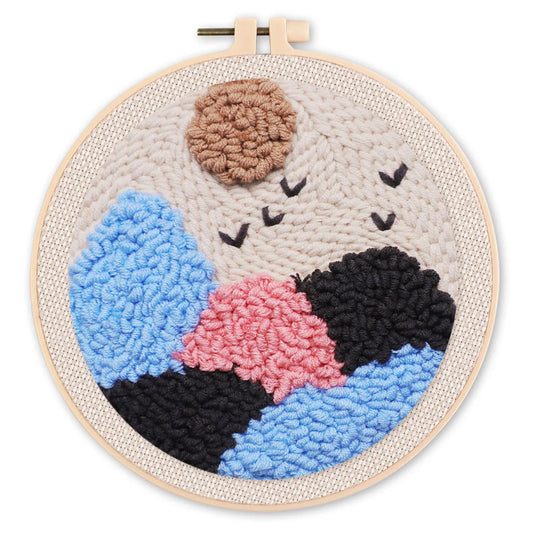 Punch Needle Kit Mare di colline Diamond Painting