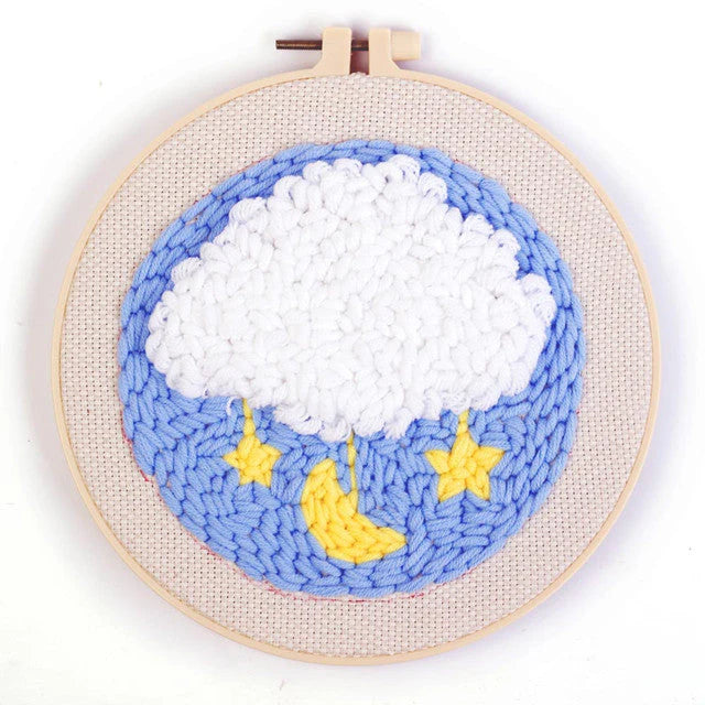 Punch Needle Kit Nuvola e stelle Diamond Painting