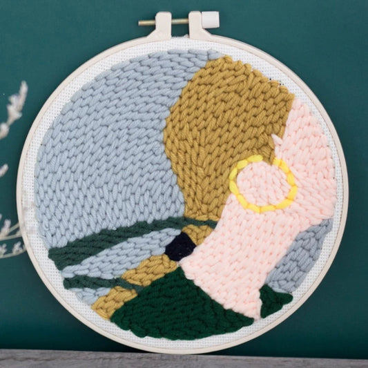 Punch Needle Kit Orecchini a cerchio Diamond Painting