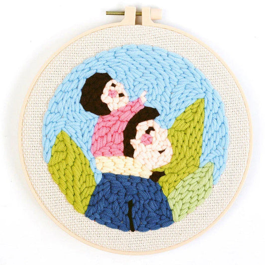 Punch Needle Kit Padre e figlio Diamond Painting