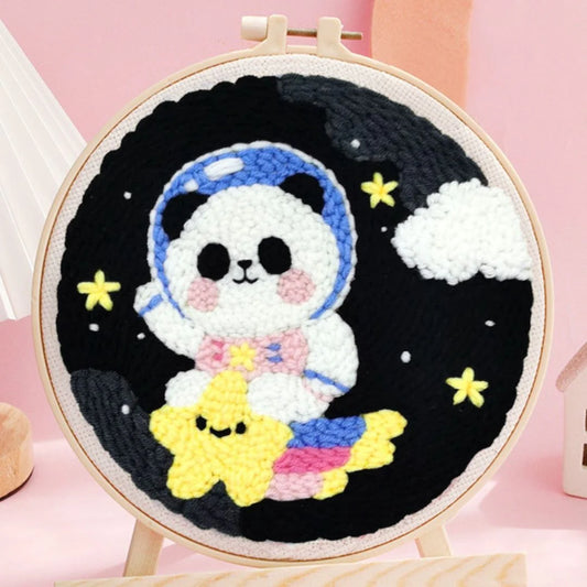 Punch Needle Kit Panda astronauta Diamond Painting | Seos Shop ®