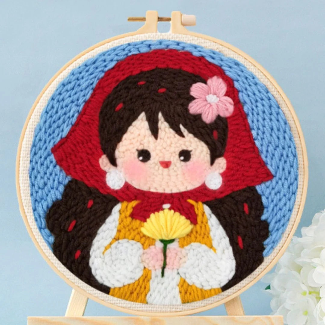 Punch Needle Kit Piccola alsaziana con fiori Diamond Painting | Seos Shop ®