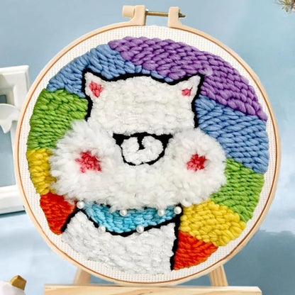 Punch Needle Kit Piccolo cane bianco Diamond Painting | Seos Shop ®