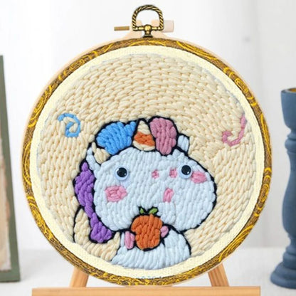 Punch Needle Kit Piccolo unicorno con un'arancia Diamond Painting | Seos Shop ®