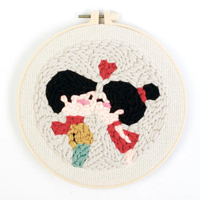Punch Needle Kit Primo bacio Diamond Painting