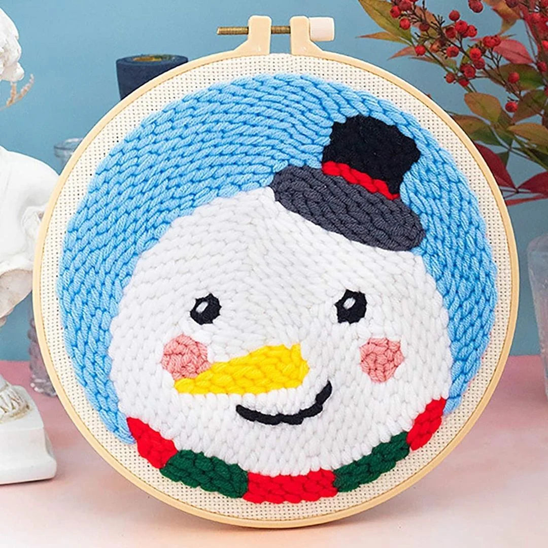 Punch Needle Kit Pupazzo di neve Diamond Painting