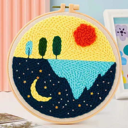 Punch Needle Kit Sole e Luna Diamond Painting