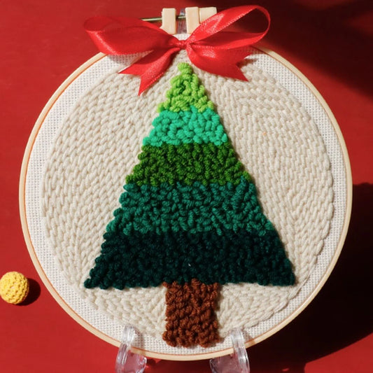 Punch Needle Kit Un albero di Natale Diamond Painting