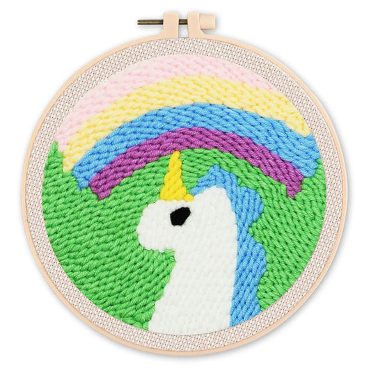 Punch Needle Kit Unicorno pastello e arcobaleno Diamond Painting | Seos Shop ®
