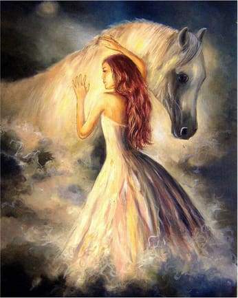 Ragazza E Cavallo Diamond Painting