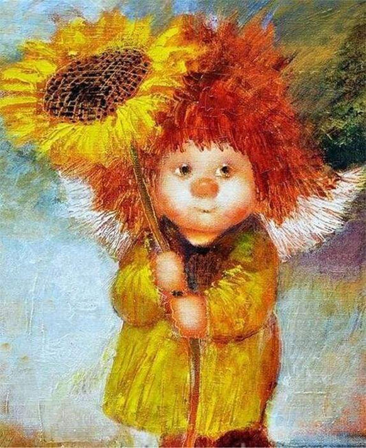 Ragazza Girasole Diamond Painting