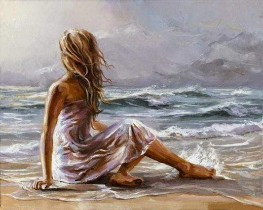 Ragazza Sulla Spiaggia Diamond Painting kit diamond painting