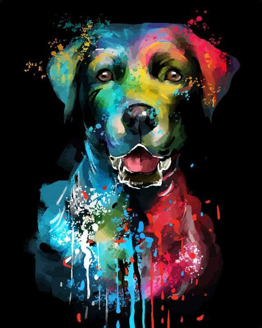 Ritratto Canino Colorato Alla Moda Diamond Painting