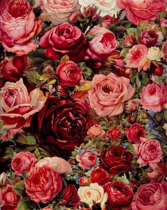 Rose Rosse Romantiche Diamond Painting kit diamond painting