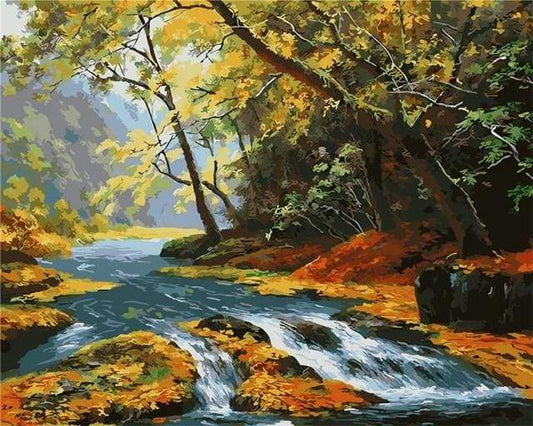 Ruscello Cristallino Nella Foresta Diamond Painting